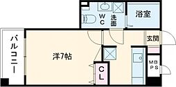 レジディア熊本辛島 1Kの間取図画像