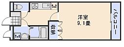 サニースペース観音台 1Kの間取図画像