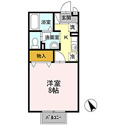 みいと寮らん 1Kの間取図画像