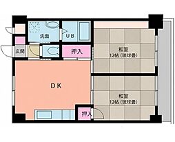 グランベール別府 2DKの間取図画像