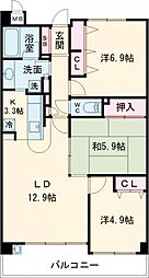 レジディア千里万博公園 3LDKの間取図画像