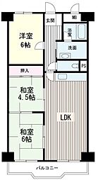 アームズ皆実 3LDKの間取図画像