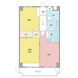 藤和天神尾コープ 1SDKの間取図画像