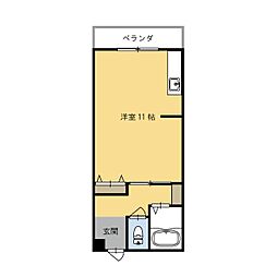 ライフステージ広瀬倉梯 ワンルームの間取図画像