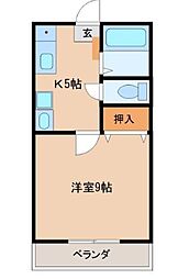 メゾン・ド・946 2階1Kの間取り