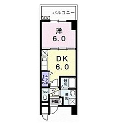 グランアベニュー3 1DKの間取図画像