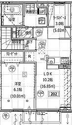 IEDES泉滝尻 1LDKの間取図画像
