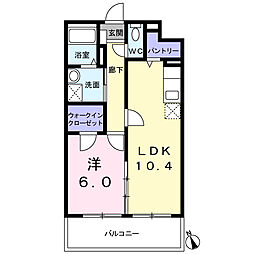 ルミエール高井戸 1LDKの間取図画像