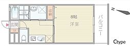 TABIYADOSENNAN 1Kの間取図画像