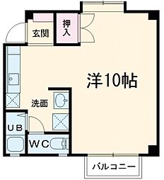 アルフィーハイツ 1DKの間取図画像