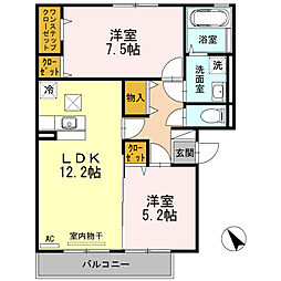 サンパティーク 2LDKの間取図画像
