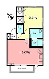 プリマベーラ 1LDKの間取図画像