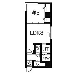 CASATRESNEO 1LDKの間取図画像