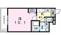 サンフィオーレ長尾1番館 1Kの間取図画像