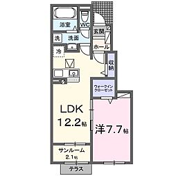 プラム II 1LDKの間取図画像
