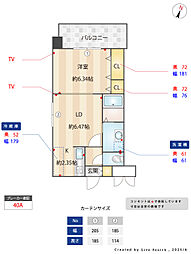 レジディア天神 1LDKの間取図画像