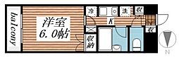 メゾン・ド・ラルジュ ワンルームの間取図画像