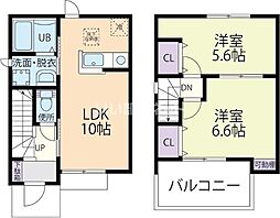 ソレイユA 2LDKの間取図画像