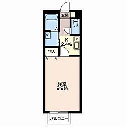 モンターニュ高岡 1Kの間取図画像