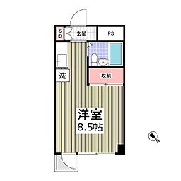 宮前ビル ワンルームの間取図画像