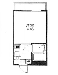 ルエ・メゾンロワール白木原 ワンルームの間取図画像
