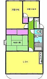 ガーデン葉月3 3LDKの間取図画像
