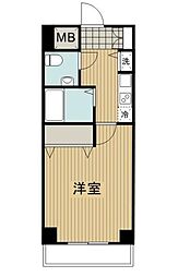 ロリエタワー川崎 1Kの間取図画像