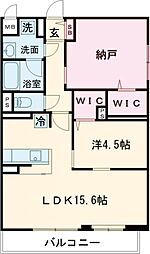 グランジェリサーチパークイースト 1SLDKの間取図画像