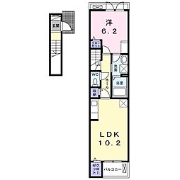 スカイフラワー 1LDKの間取図画像