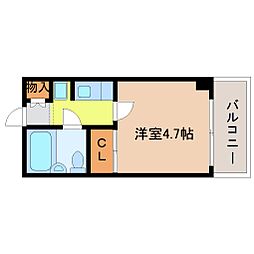 パルテノンリンデン 1Kの間取図画像