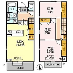 ユナフラーズ 3LDKの間取図画像