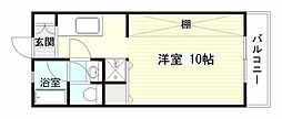 ペガサス2 ワンルームの間取図画像