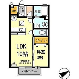 コンフォートヴィラ 1LDKの間取図画像