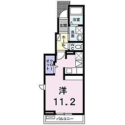 ルーベル立花1 ワンルームの間取図画像
