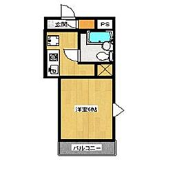 アーバンハイム寿 ワンルームの間取図画像
