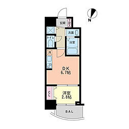 セレニテ神戸元町 15階1DKの間取り