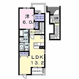 クレメント 1LDKの間取図画像
