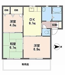 コスモポート 3DKの間取図画像
