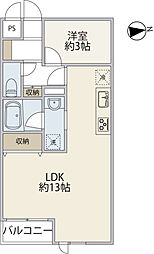HOLZHAUSALLEY 1LDKの間取図画像