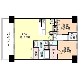 レーベン富山神通本町ONETOWER 3LDKの間取図画像