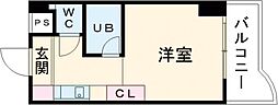 メゾン・ド・栗林公園 1Kの間取図画像