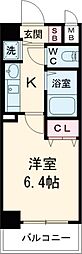 プレサンス神戸三宮 1Kの間取図画像