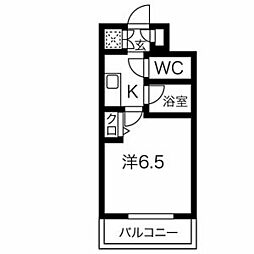 スパシエ八王子クレストタワー 1Kの間取図画像