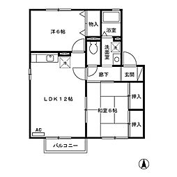 フォレストイン小路 2LDKの間取図画像