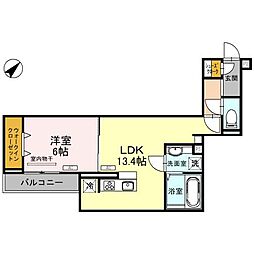 グランチェスタ 1LDKの間取図画像