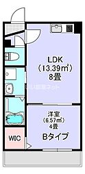 BR茂原II 1LDKの間取図画像
