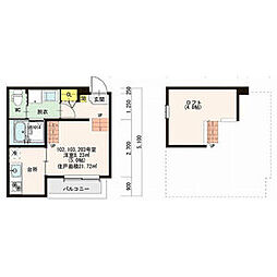 OTIAT 1Kの間取図画像