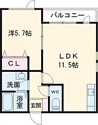 BlueDot. 1LDKの間取図画像