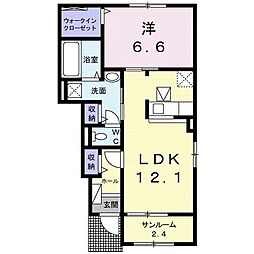 プレッソ2 1LDKの間取図画像