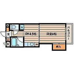 第2後藤ビル 6階1DKの間取り